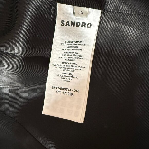 Sandro Ambroise double-breasted crepe blazer size 36 (US 4) - Picture 3 of 4